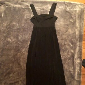 Thick strapped black maxi dress